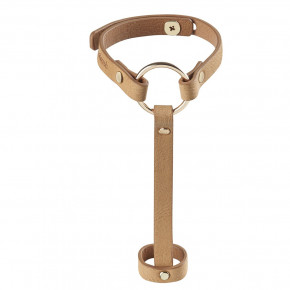 Bijoux Indiscrets | Пара браслетов на запястье и палец Bijoux Indiscrets MAZE Hand Bracelet Harness Brown, экокожа. Цена: 679 грн