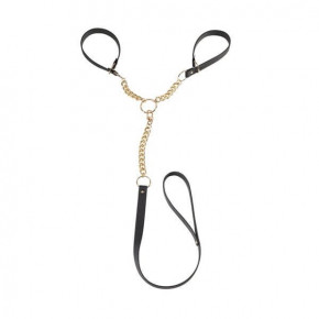 Bijoux Indiscrets | Наручники с поводком Indiscrets MAZE - T-Restraints Black. Цена: 2 149 грн