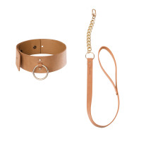 Bijoux Indiscrets | Ошейник MAZE - Wide Choker Brown. Цена 671 грн