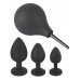 Black Velvets | Набор Black Velvet анальные пробки и анальный душ, 4 предмета, черного цвета. Ціна 1599 грн. Фото: 1