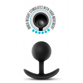 Blush Novelties | Анальний плагін з внутрішньою кулькою Adventures Platinum Silicone Vibra. Ціна: 886 грн