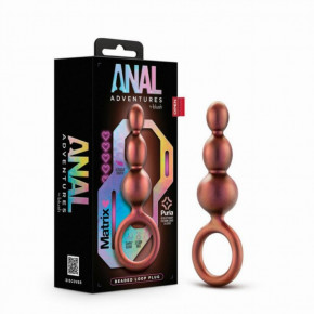 Blush Novelties | Анальная пробка с петлей из бисера ADVENTURES MATRIX. Ціна: 1104 грн
