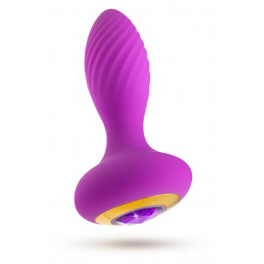 Blush Novelties | Анальный вибратор со стразом Blush Oh My Gem Charm Amethyst цвет фуксия. Цена: 3 599 грн