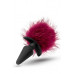 Blush Novelties | Pom Plugs Fur Pom Pom Burgundy. Ціна 860 грн. Фото: 3
