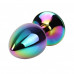 Blush Novelties | Анальная пробка с кристаллом S Rainbow Gem Chisa, металлическая, разноцветная, 7 х 2.7 см. Ціна 650 грн. Фото: 2