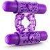Blush Novelties | Эрекционное виброкольцо Blush DOUBLE PLAY фиолетовое. Цена 585 грн. Фото: 2