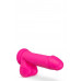 Blush Novelties | Фаллоимитатор двойной плотности с яичками Blush Neo Elite, неоново-розовый. Цена 2 200 грн. Фото: 2