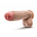 Blush Novelties | Фаллоимитатор гигант реалистичный с яичками Blush Dr. Skin на присоске, бежевый. Ціна 2550 грн. Фото: 2