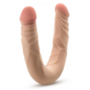 Blush Novelties | Двухсторонний реалистичный фаллоимитатор Blush Dr. Skin телесный. Цена: 2 209 грн