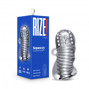 Blush Novelties | Мастурбутор хай-тек с петлей для пальца Rize Squeezy прозрачный, 11.4 х 5 см. Ціна: 599 грн