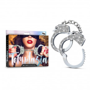 Blush Novelties | Наручники металлические Blush Temptasia со стразами, серебристые. Ціна: 3400 грн