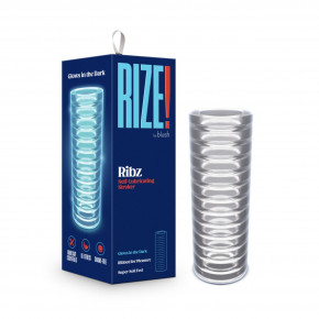 Blush Novelties | Мастурбатор Rize by Blush - Ribz Glow in the Dark Masturbator - Clear. Цена: 696 грн