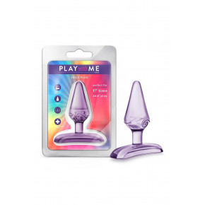 Blush Novelties | Силиконовая анальная пробка Blush Play With Me конусной формы, фиолетовая. Ціна: 295 грн