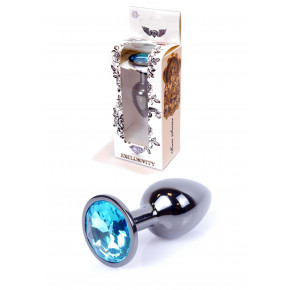 BOSS SERIES | Анальная пробка с камнем Plug-Jewellery Dark Silver PLUG- Light Blue размер S. Цена: 455 грн