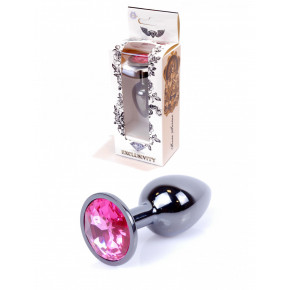 BOSS SERIES | Анальная пробка с камнем Plug-Jewellery Dark Silver PLUG- Pink размер S. Ціна: 455 грн