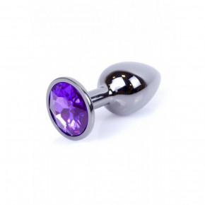 BOSS SERIES | Анальная пробка с камнем Plug-Jewellery Dark Silver PLUG- Purple размер S. Ціна: 455 грн