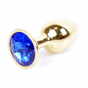 BOSS SERIES | Анальная пробка с камнем Plug-Jewellery Gold PLUG- Dark Blue S. Цена: 455 грн
