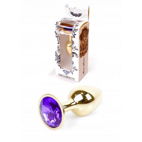 BOSS SERIES | Анальная пробка с камнем Plug-Jewellery Gold PLUG- Purple размер S. Цена: 455 грн