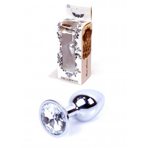 BOSS SERIES | Анальная пробка с камнем Plug-Jewellery Silver PLUG- Clear размер S. Цена: 355 грн