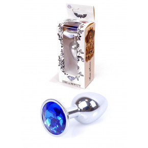 BOSS SERIES | Анальная пробка с камнем Plug-Jewellery Silver PLUG- Dark Blue размер S. Цена: 355 грн