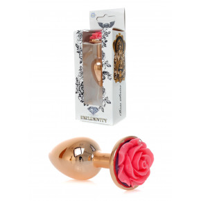 BOSS SERIES | Анальна пробка з рожевою трояндочка plug-jewellery red gold plug rose- pink. Ціна: 555 грн