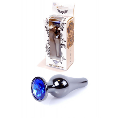 BOSS SERIES | Анальная пробка из полированного алюминия с камнем Plug-Jewellery Dark Silver BUTT PLUG- Dark Blue. Цена 599 грн BOSS SERIES | Анальная пробка из полированного алюминия с камнем Plug-Jewellery Dark Silver BUTT PLUG- Dark Blue. Цена 599 грн