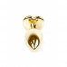 BOSS SERIES | Анальная металлическая золотая пробка с камнем в форме сердца Синий S Jewellery. Цена 550 грн. Фото: 3