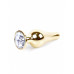 BOSS SERIES | Анальная пробка с камнем Plug-Jewellery Gold BUTT PLUG- Clear. Цена 599 грн. Фото: 1