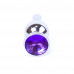 BOSS SERIES | Анальная пробка с камнем Plug-Jewellery Silver BUTT PLUG- Purple. Ціна 495 грн. Фото: 4