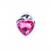 BOSS SERIES | Анальная пробка с камнем Plug-Jewellery Silver Heart PLUG- Pink размер S. Цена 445 грн. Фото: 1