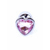 BOSS SERIES | Анальная пробка с камнем Plug-Jewellery Silver Heart PLUG- Rose. Цена 450 грн. Фото: 1