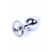 BOSS SERIES | Анальная пробка с камнем Plug-Jewellery Silver PLUG- Clear размер S. Цена 355 грн. Фото: 5