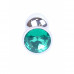 BOSS SERIES | Анальная пробка с камнем Plug-Jewellery Silver PLUG- Green размер S. Цена 355 грн. Фото: 2