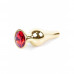 BOSS SERIES | Анальная пробка с красным камнем Plug-Jewellery Gold BUTT PLUG- Red. Цена 599 грн. Фото: 6