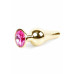BOSS SERIES | Анальная пробка с розовым камнем Plug-Jewellery Gold BUTT PLUG- Pink. Цена 599 грн. Фото: 7