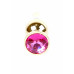 BOSS SERIES | Анальная пробка с розовым камнем Plug-Jewellery Gold BUTT PLUG- Pink. Цена 599 грн. Фото: 1