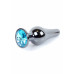 BOSS SERIES | Анальная пробка из нержавеющей стали с камнем Plug-Jewellery Dark Silver BUTT PLUG- Light Blue. Цена 599 грн. Фото: 7 BOSS SERIES | Анальная пробка из нержавеющей стали с камнем Plug-Jewellery Dark Silver BUTT PLUG- Light Blue. Цена 599 грн. Фото: 7