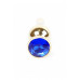 BOSS SERIES | Анальна пробка з нержавіючої сталі з каменем Plug-Jewellery Gold Butt PLUG-Dark Blue. Ціна 599 грн. Фото: 1