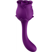 BOSS SERIES | Двойной вибратор с вакуумной стимуляцией Stymulator- ROSE S-E05 purple. Ціна 1864 грн