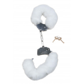 BOSS SERIES | Наручники белый металл с мехом plush handcuffs. Цена: 595 грн
