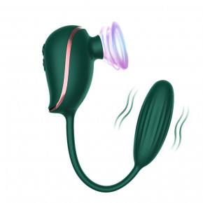 BOSS SERIES | Ваккумный стимулятор с виброяйцом High End Suction Love Egg GREEN. Цена: 2 250 грн