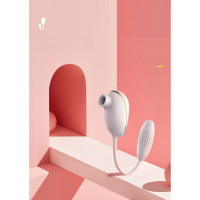 Вакуумный стимулятор клитора с виброяйцом High End Suction Love Egg PINK