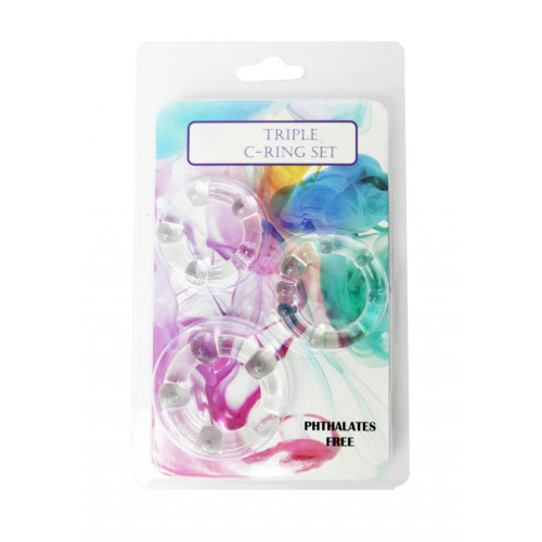 BOSS SERIES | Набір ерекційних кілець - Triple C-Ring Set. Цена 151 грн BOSS SERIES | Набір ерекційних кілець - Triple C-Ring Set. Цена 151 грн