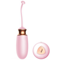 BOSS SERIES | Віброяйце - Vibrating Silicone Love Egg Pink, USB, 10 Function, Heating, Voice Control. Цена 1 491 грн