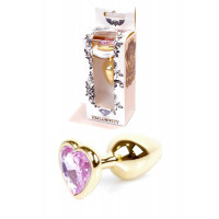 BOSS SERIES | Анальна пробка - Jewellery Gold Heart Plug Rose. Цена 510 грн
