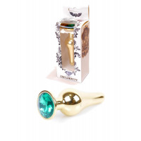 BOSS SERIES | Анальна пробка - Jewellery Gold Butt Plug Green. Ціна 554 грн