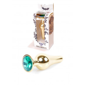 BOSS SERIES | Анальна пробка - Jewellery Gold Butt Plug Green. Цена: 554 грн