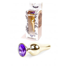 BOSS SERIES | Анальна пробка - Jewellery Gold Butt Plug Purple. Цена: 543 грн