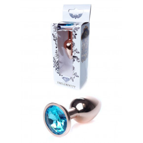 BOSS SERIES | Анальна пробка - Jewellery Red Gold Plug Light Blue. Ціна: 490 грн