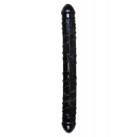 BOSS SERIES | Двосторонній фалоімітатор - Flexible Double Dong Black. Цена 578 грн